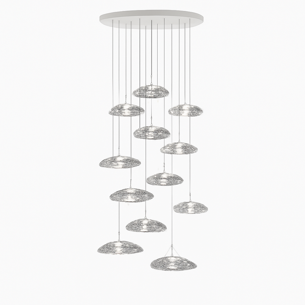 Suspension led en verre design nordic manta