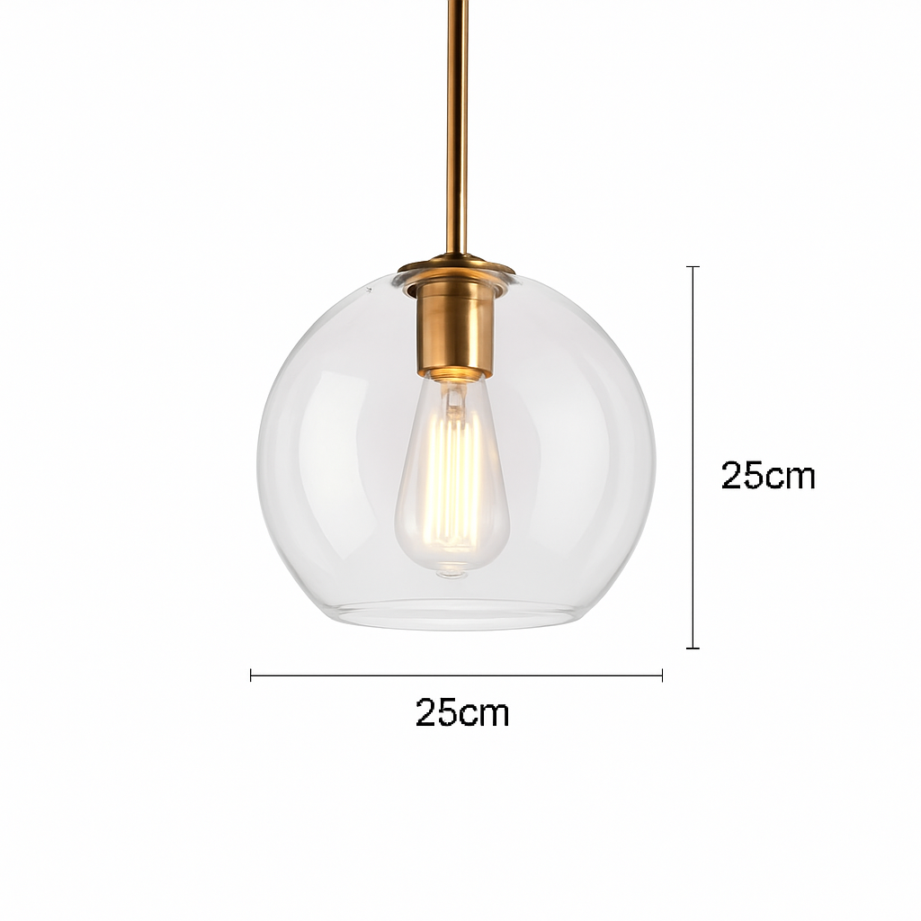 Suspension LED en verre design nordique luminaire décoratif d'intérieur