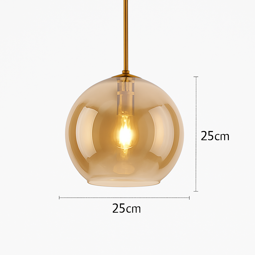 Suspension LED en verre design nordique luminaire décoratif d'intérieur