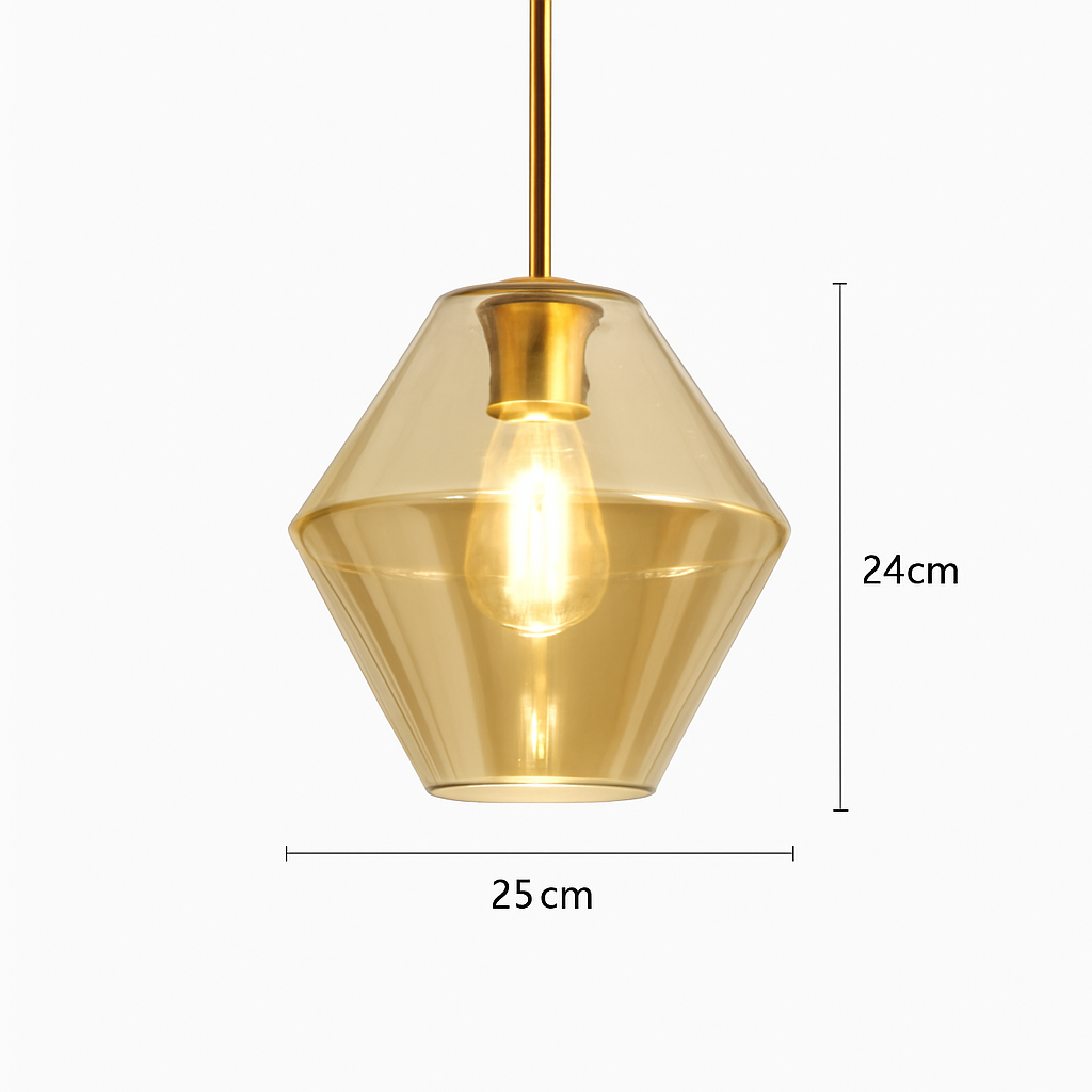 Suspension LED en verre design nordique luminaire décoratif d'intérieur