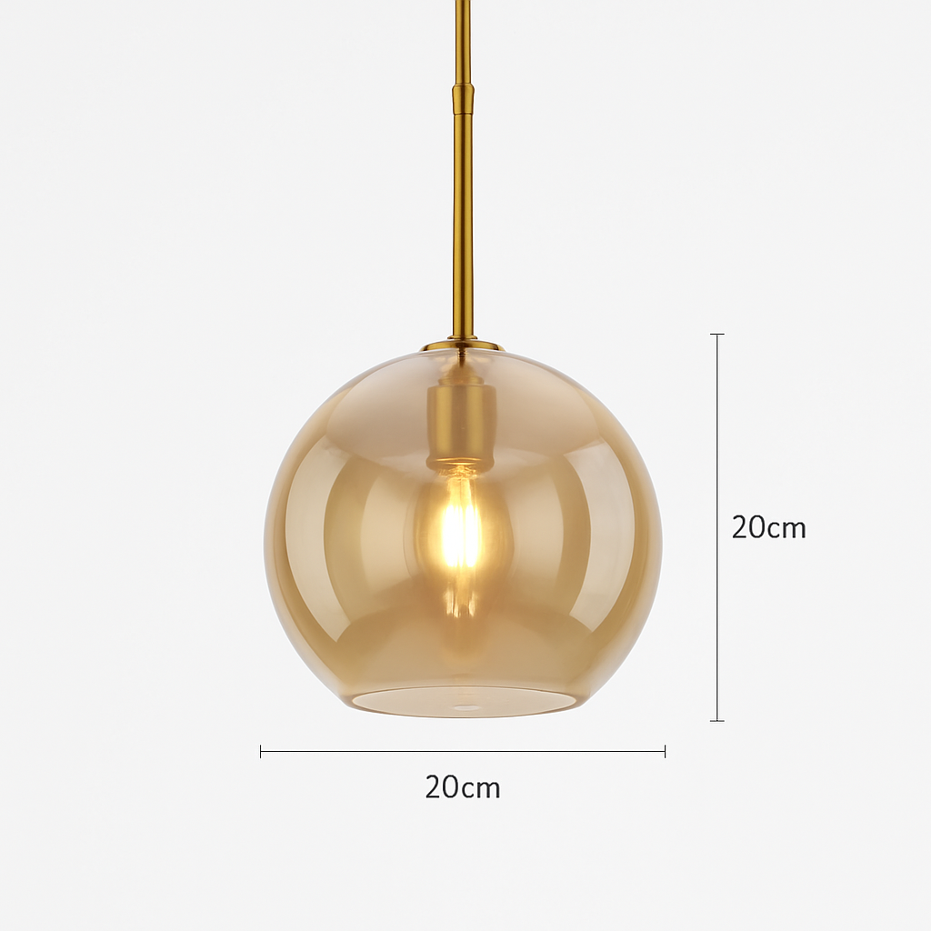 Suspension LED en verre design nordique luminaire décoratif d'intérieur