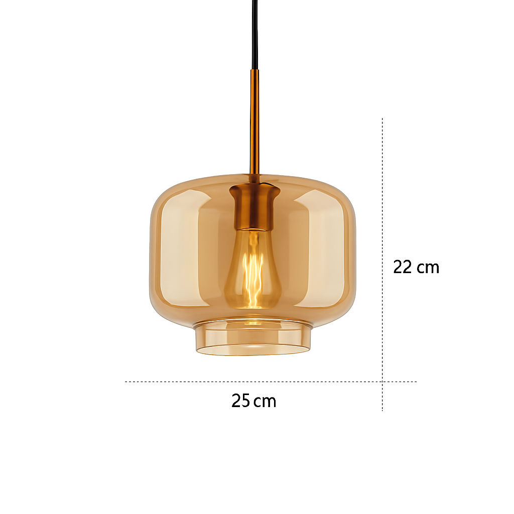 Suspension LED en verre design nordique luminaire décoratif d'intérieur