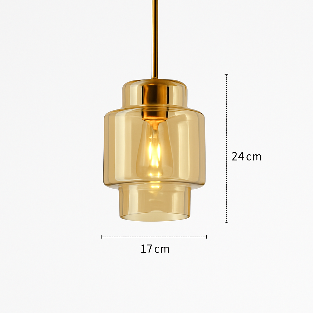 Suspension LED en verre design nordique luminaire décoratif d'intérieur