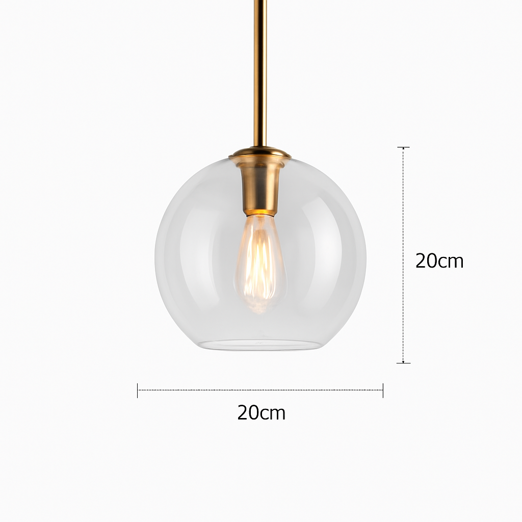 Suspension LED en verre design nordique luminaire décoratif d'intérieur