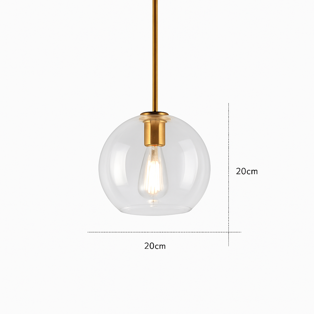 Suspension LED en verre design nordique luminaire décoratif d'intérieur
