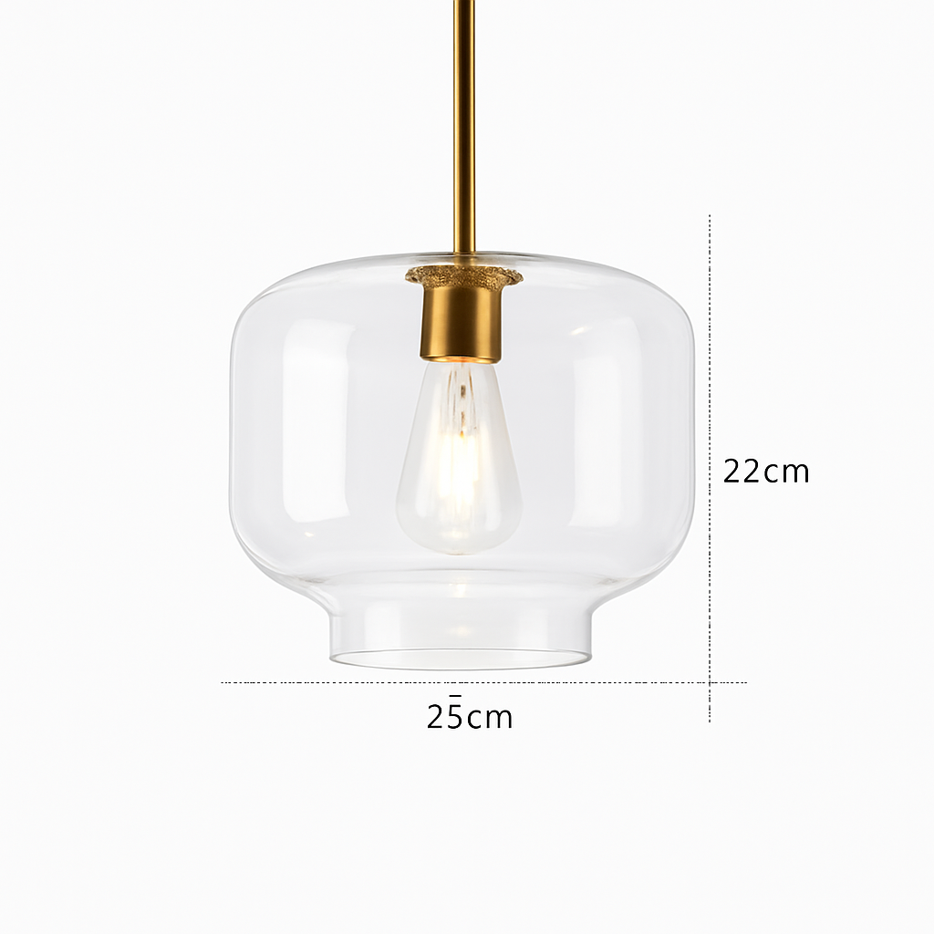 Suspension LED en verre design nordique luminaire décoratif d'intérieur