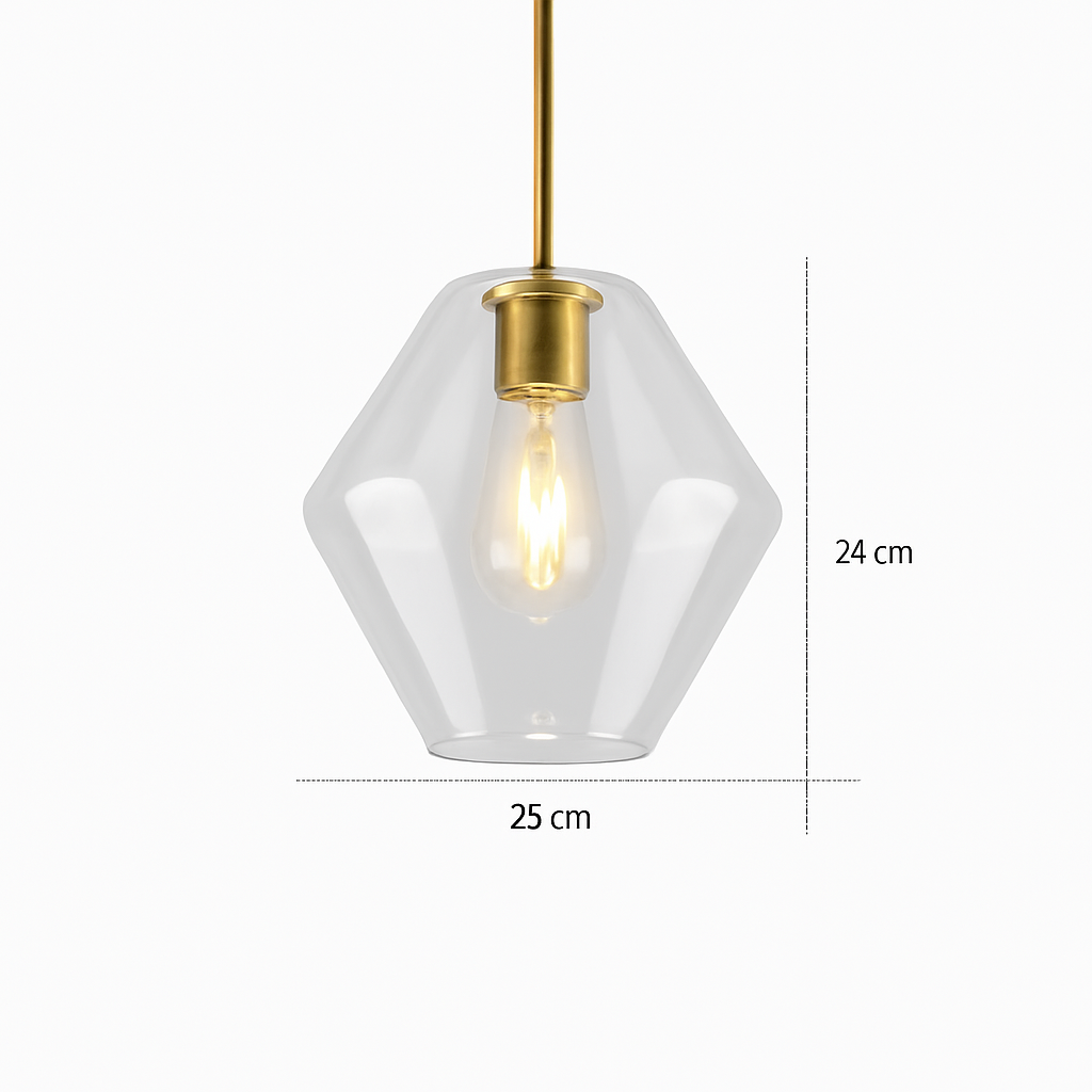 Suspension LED en verre design nordique luminaire décoratif d'intérieur