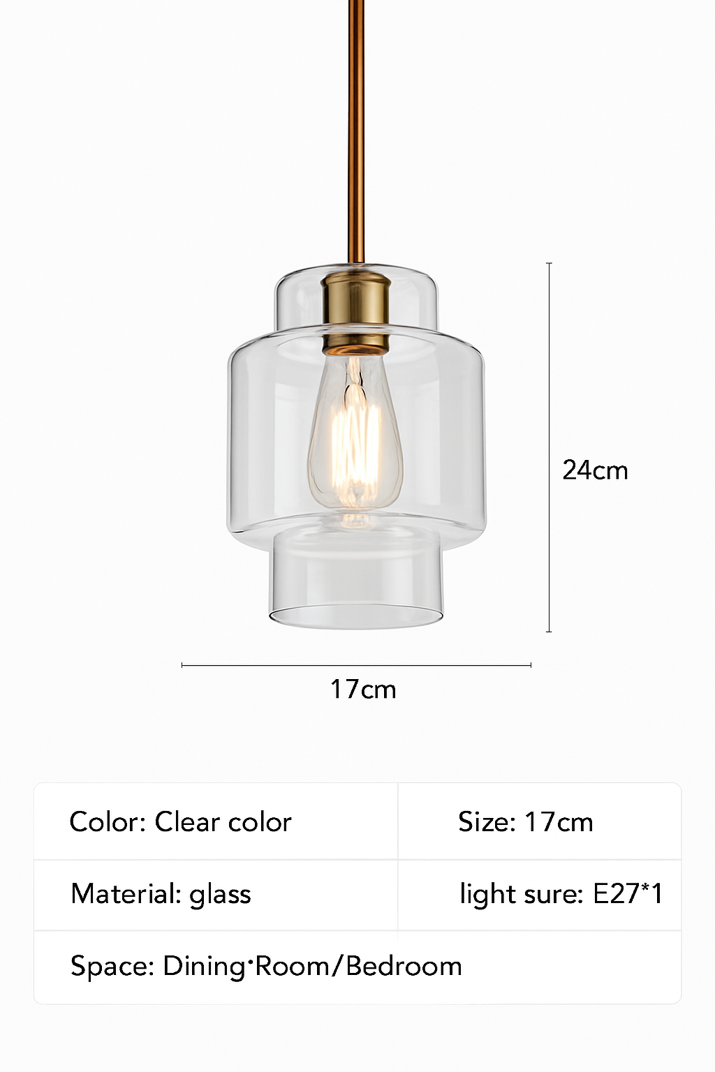Suspension LED en verre design nordique luminaire décoratif d'intérieur