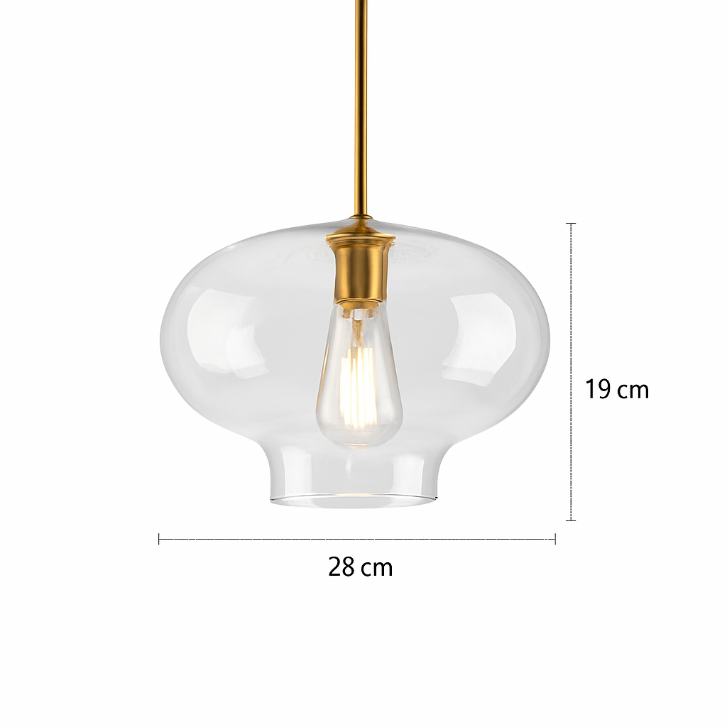 Suspension LED en verre design nordique luminaire décoratif d'intérieur
