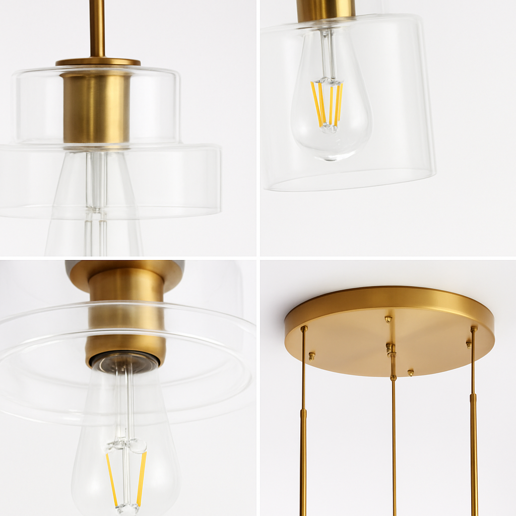 Suspension LED en verre design nordique luminaire décoratif d'intérieur