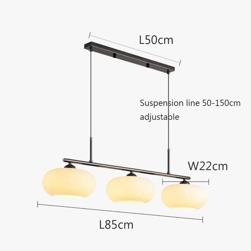 suspension LED en verre design nordique moderne décoratif