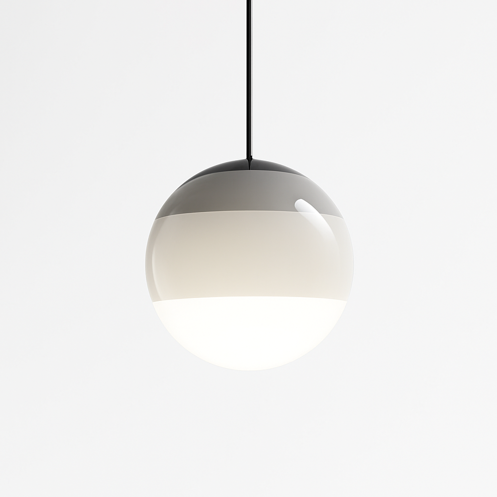 suspension LED en verre design nordique pour hôtel ou chambre