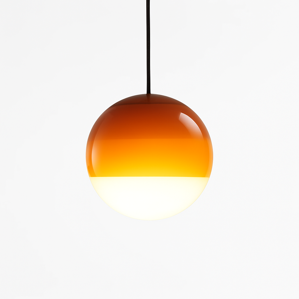 suspension LED en verre design nordique pour hôtel ou chambre