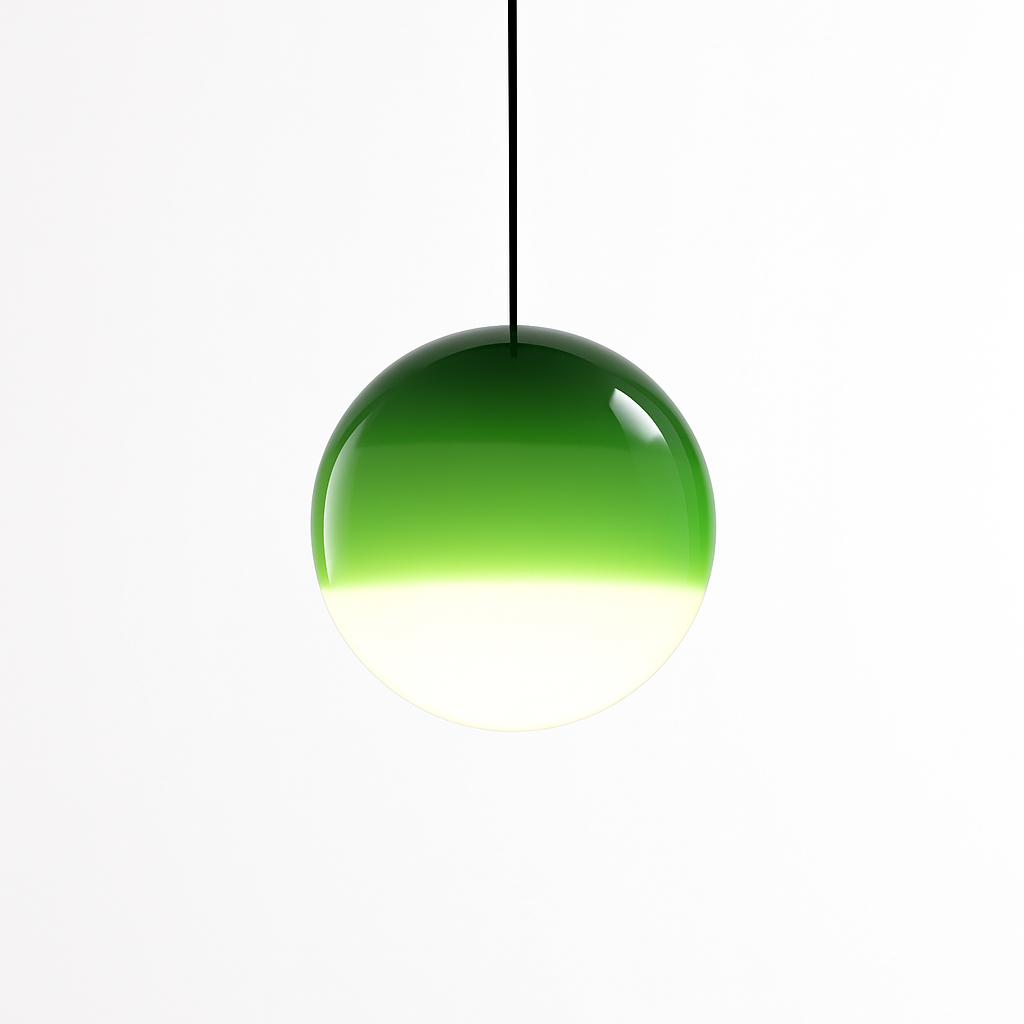 suspension LED en verre design nordique pour hôtel ou chambre