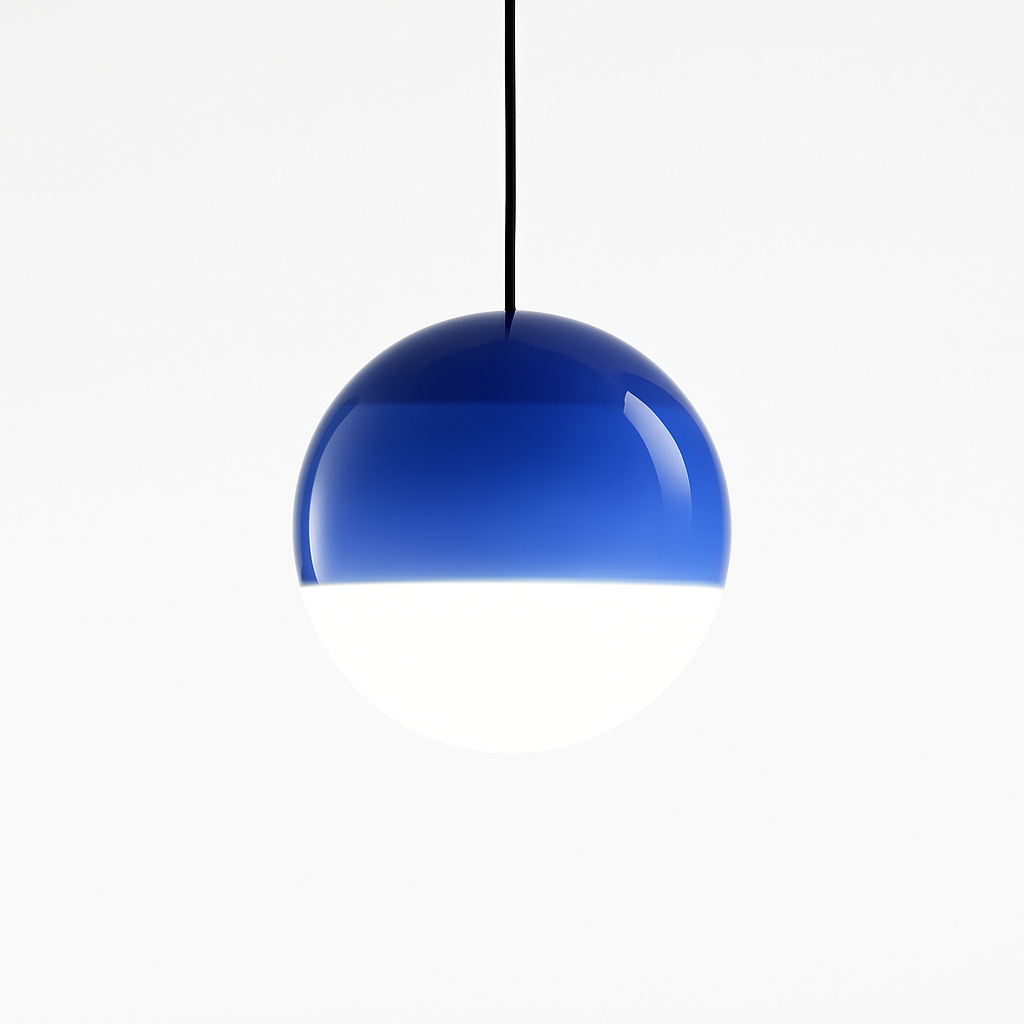 suspension LED en verre design nordique pour hôtel ou chambre