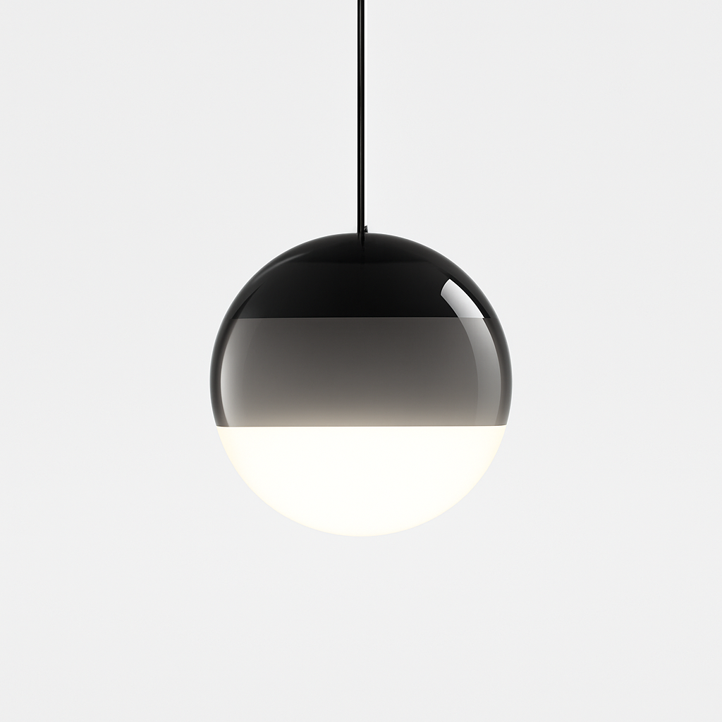 suspension LED en verre design nordique pour hôtel ou chambre