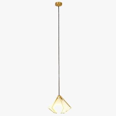 suspension à led en verre diamant design nordique moderne