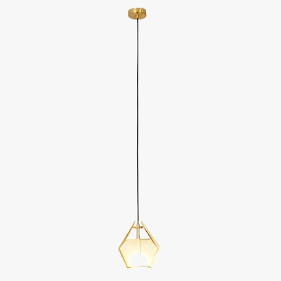 suspension à led en verre diamant design nordique moderne