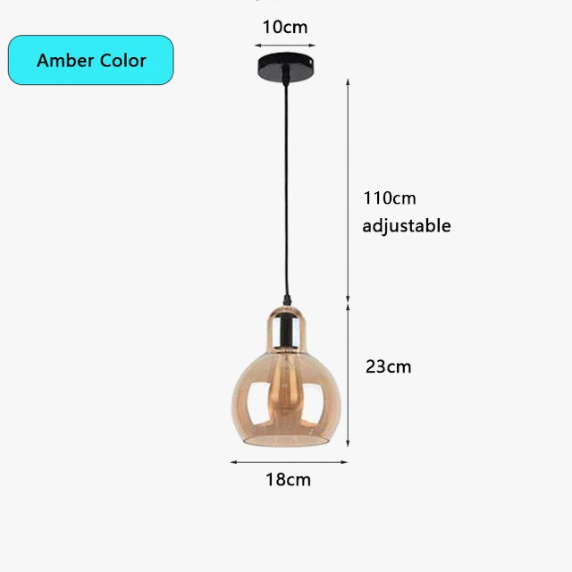 suspension led en verre nordique pour éclairage de table