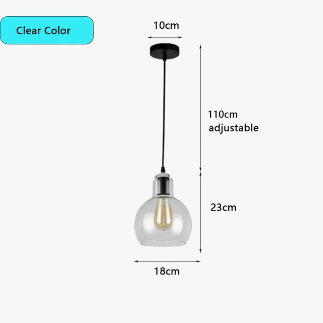 suspension led en verre nordique pour éclairage de table