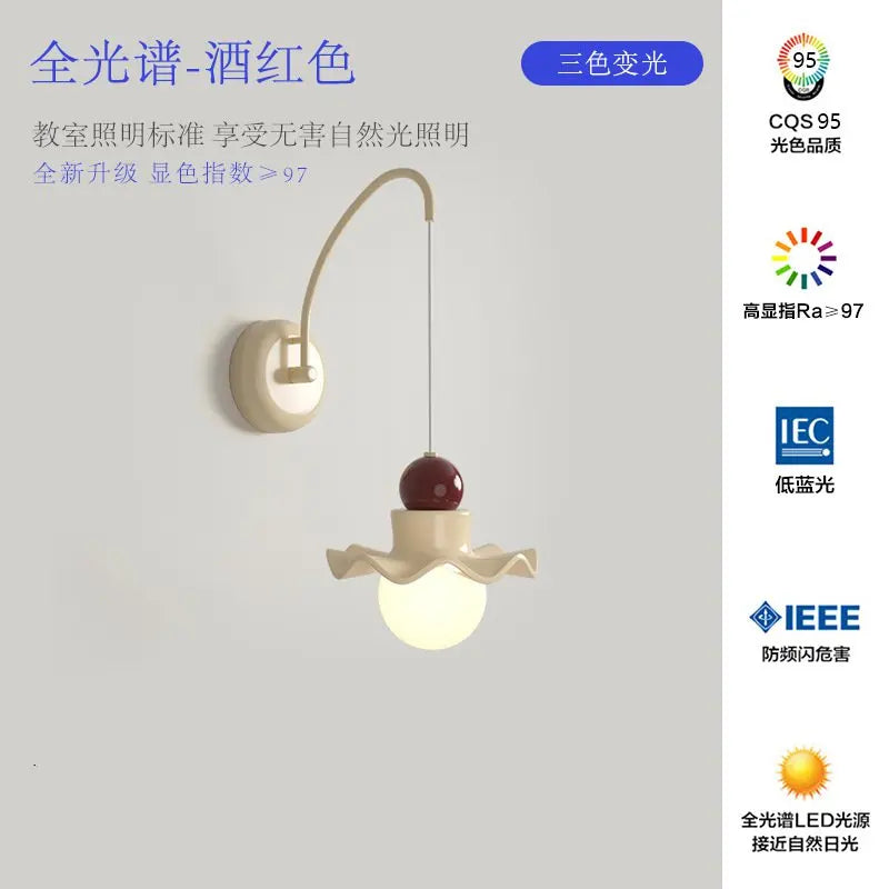 suspension led fleur style nordique pour décoration intérieure