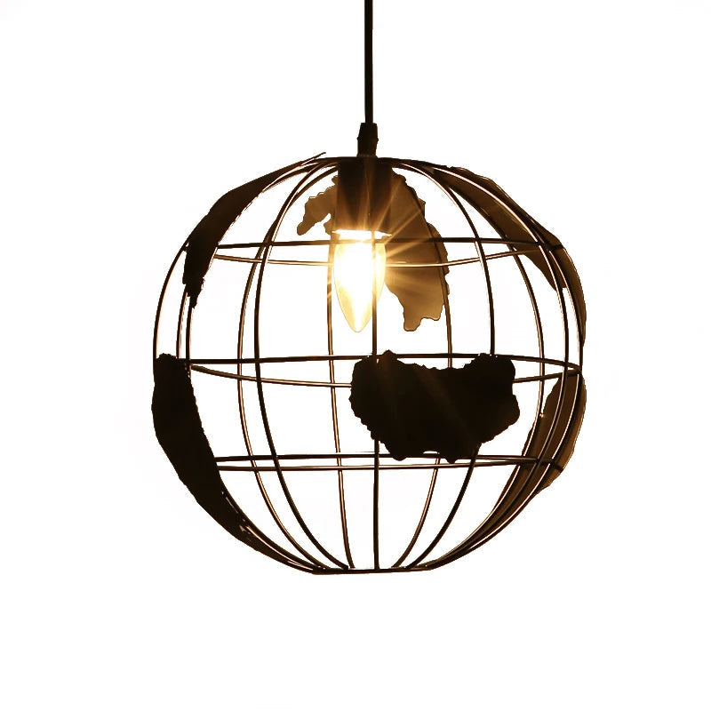 suspension à led globe rétro pour restaurants cafés et bars