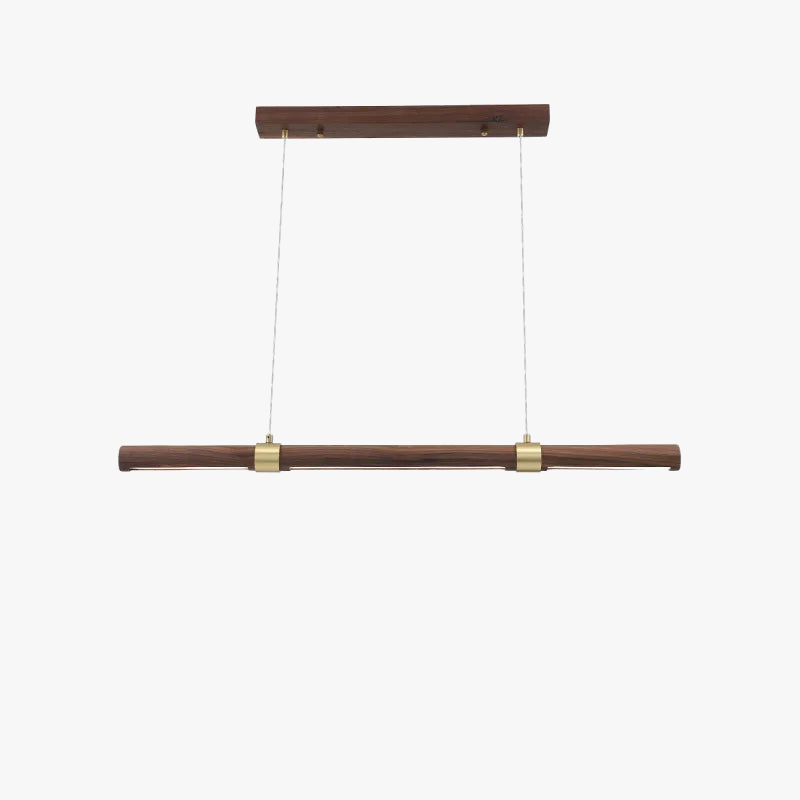 suspension LED imitation bois et métal minimaliste réglable