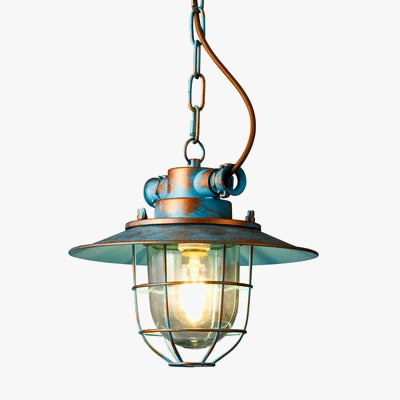 suspension LED industrielle rétro en fer et verre antidéflagrant vintage