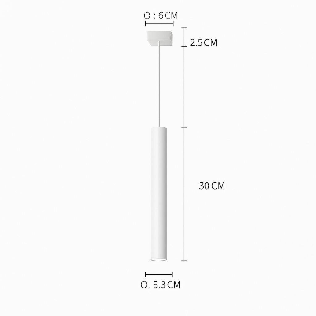 suspension led lampe long tube lustre aluminium suspendu foco