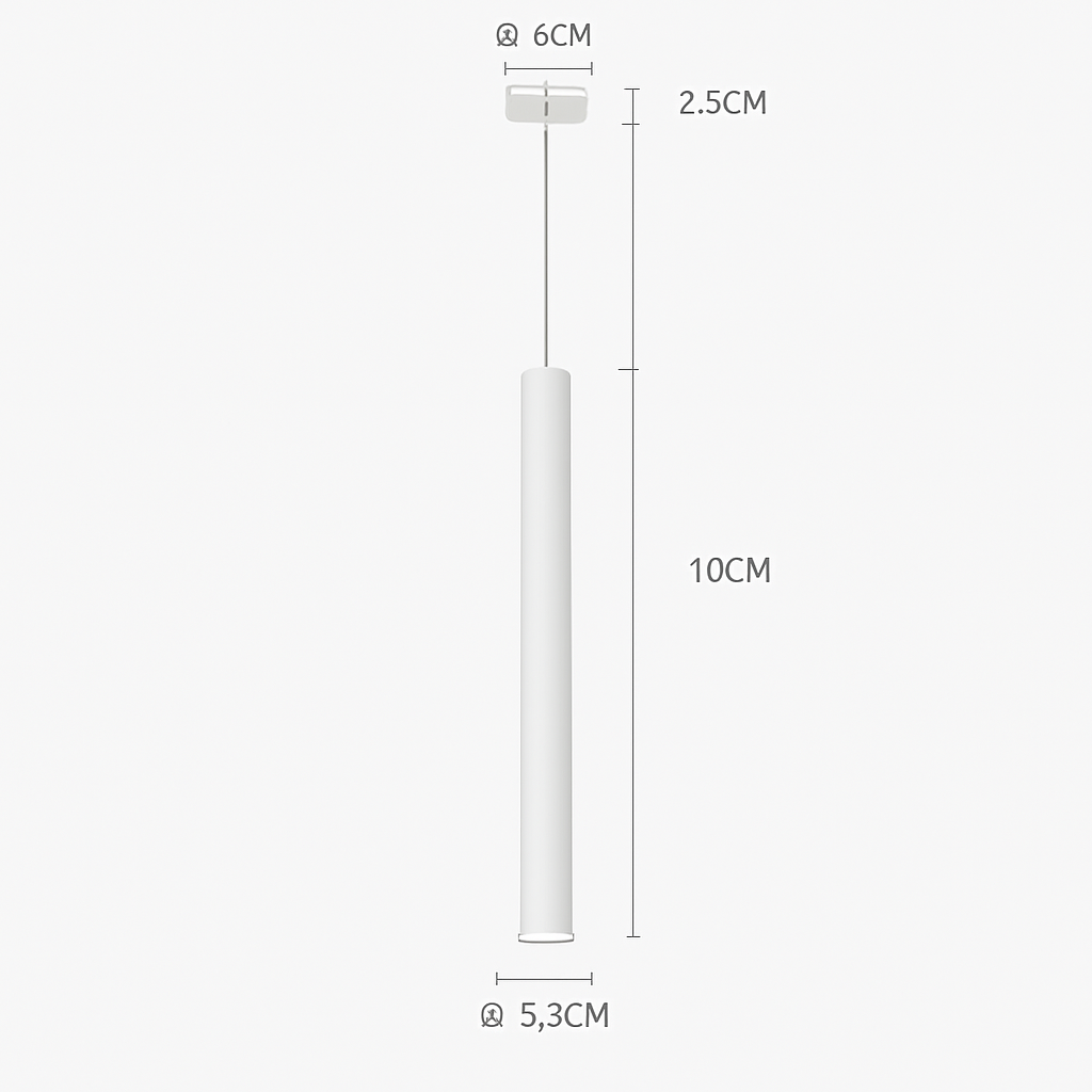 suspension led lampe long tube lustre aluminium suspendu foco