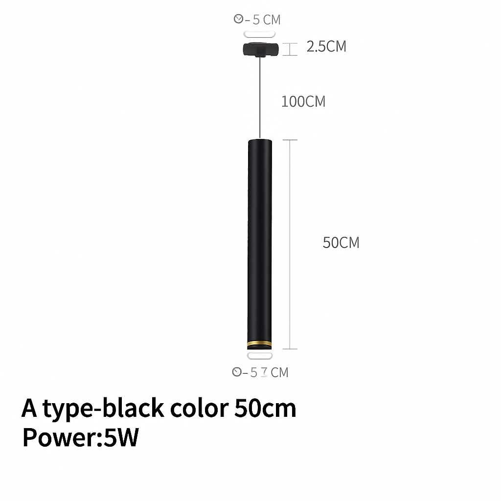 suspension led lampe long tube lustre aluminium suspendu foco