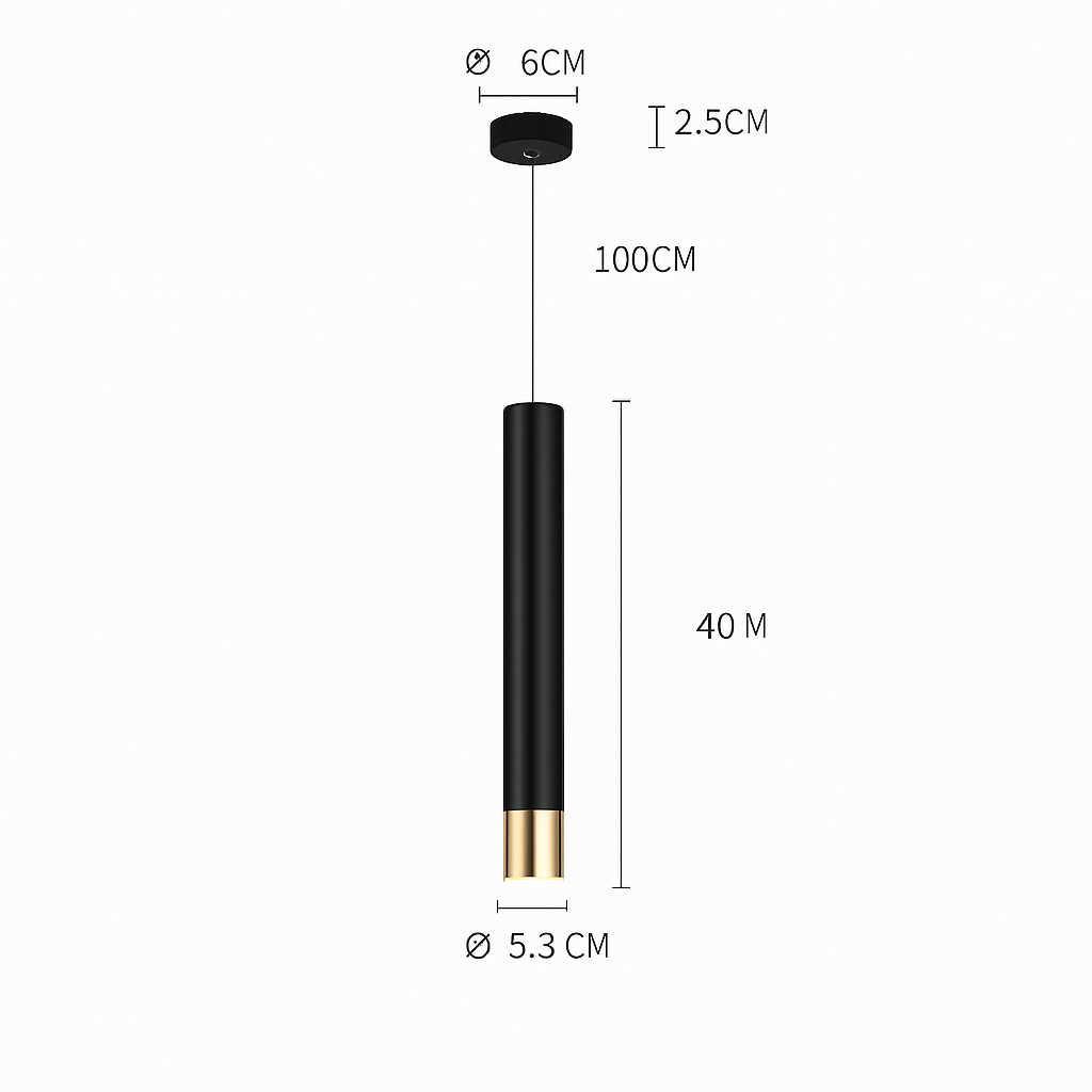 suspension led lampe long tube lustre aluminium suspendu foco
