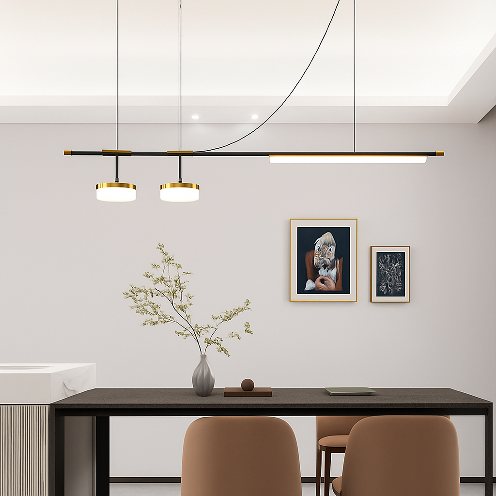 suspension à led linéaire design moderne pour décoration intérieure