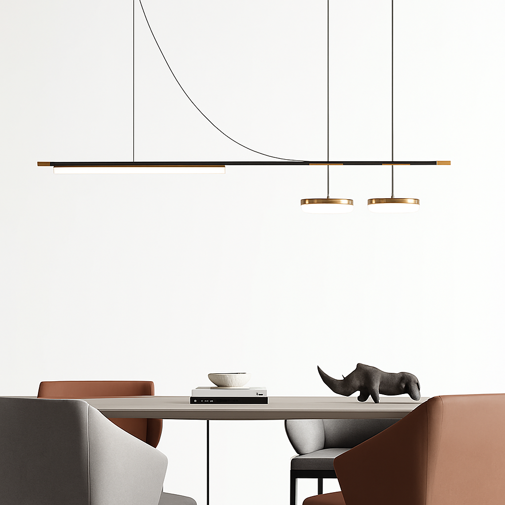 suspension à led linéaire design moderne pour décoration intérieure