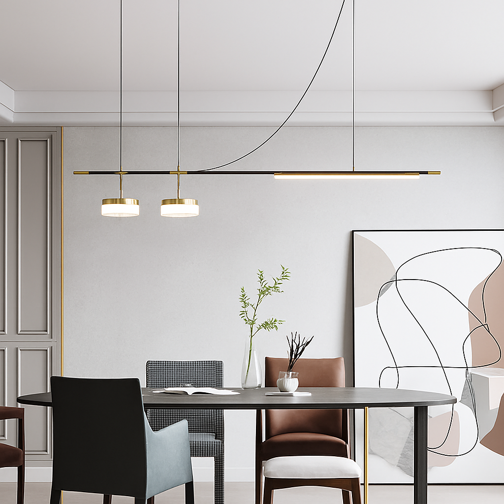suspension à led linéaire design moderne pour décoration intérieure