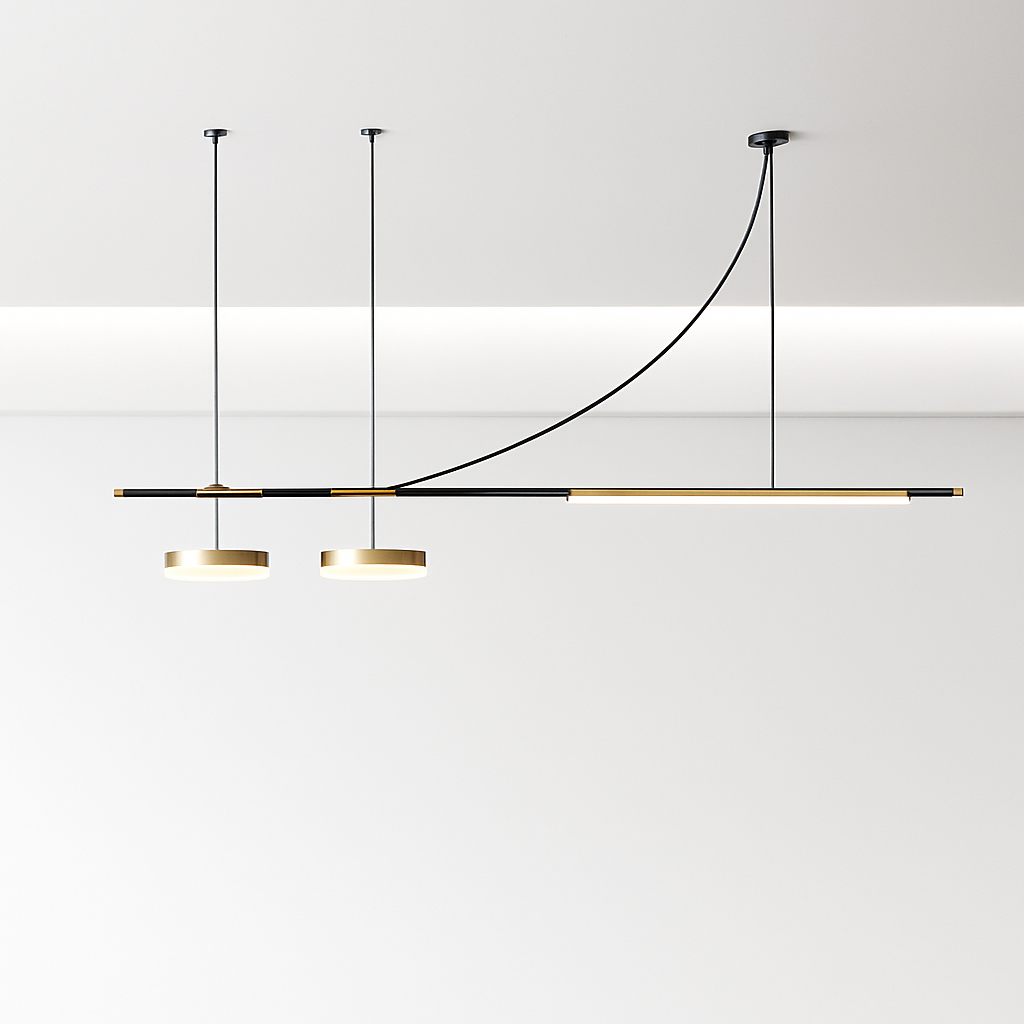 suspension à led linéaire design moderne pour décoration intérieure