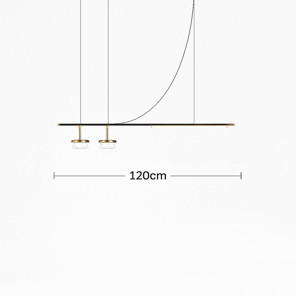 suspension à led linéaire design moderne pour décoration intérieure