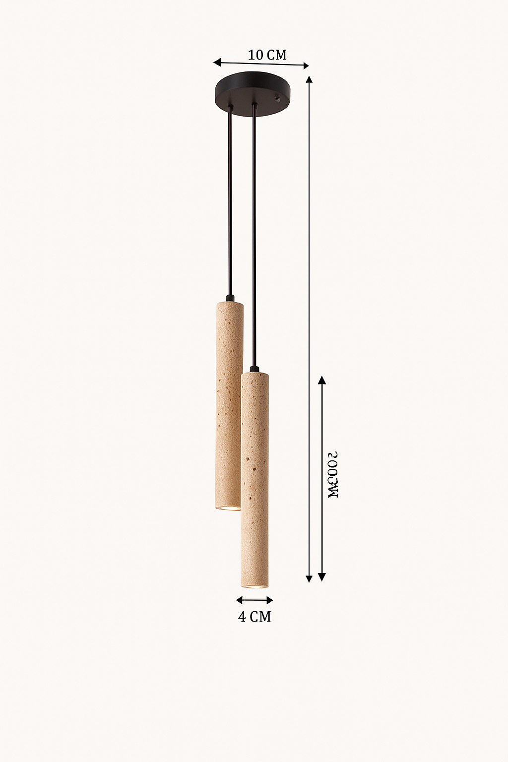 Suspension LED Long Tube bois plafonnier Style japonais vent silencieux chambre chevet lustre rétro moderne G9 remplaçable