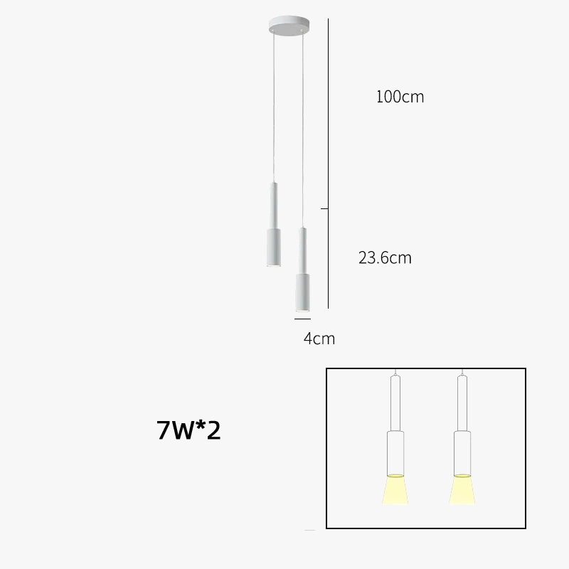 suspension led longue pour bar et cuisine