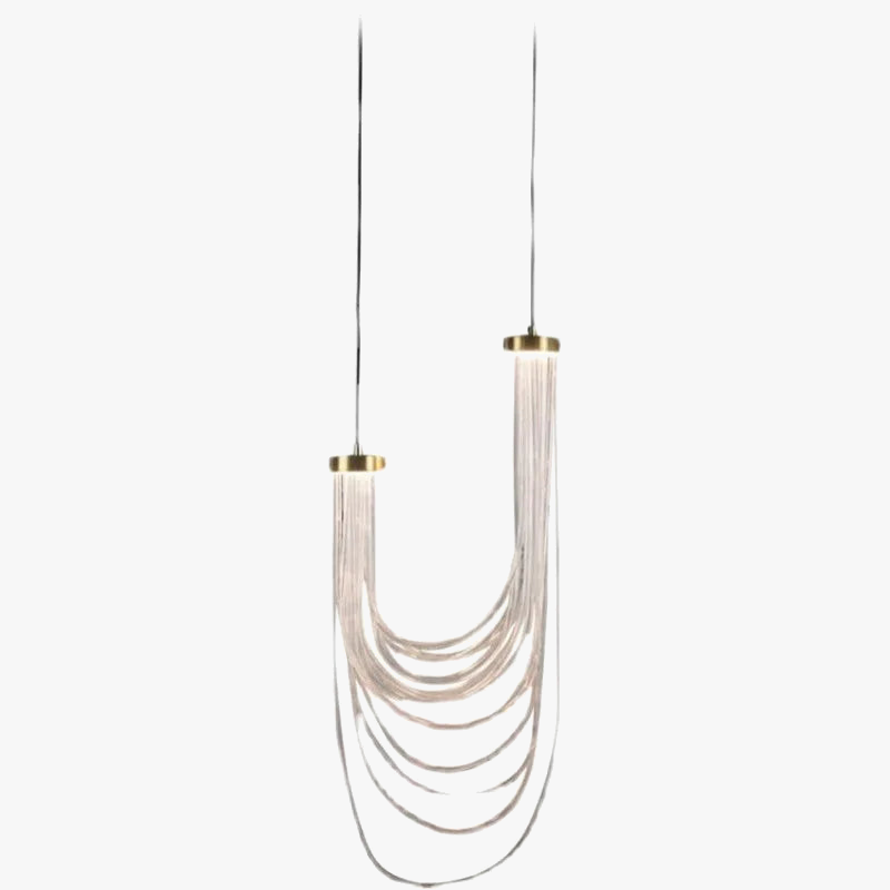 suspension led lumière transparente acrylique 	 fil réglable