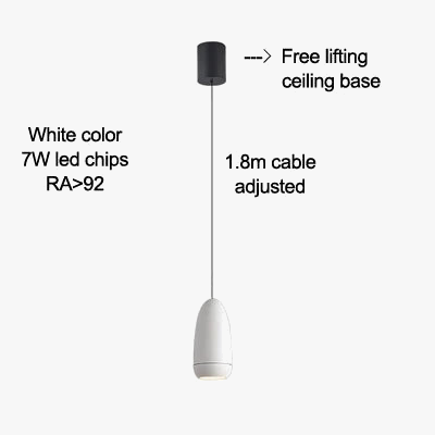 suspension led minimaliste avec gradation tactile et irc élevé