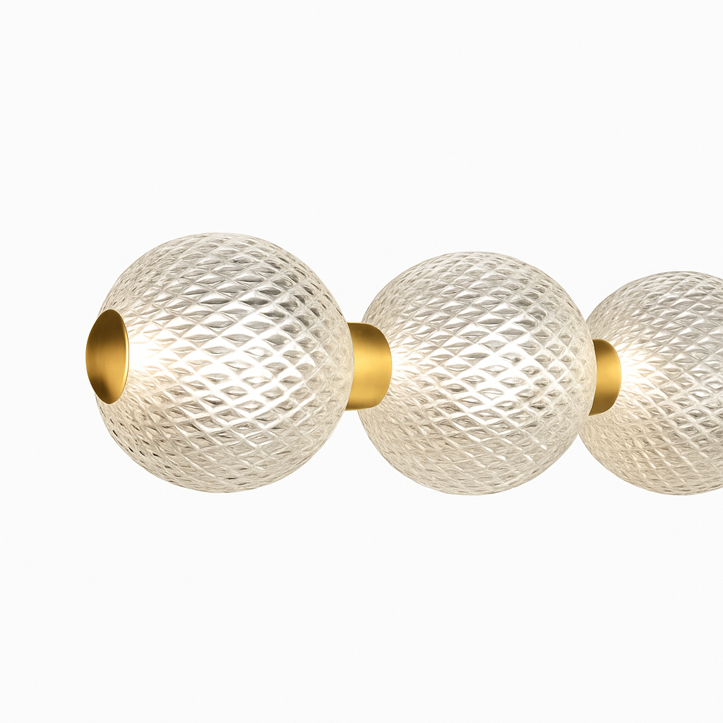suspension led minimaliste en boule acrylique hauteur réglable