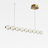 suspension led minimaliste en boule acrylique hauteur réglable