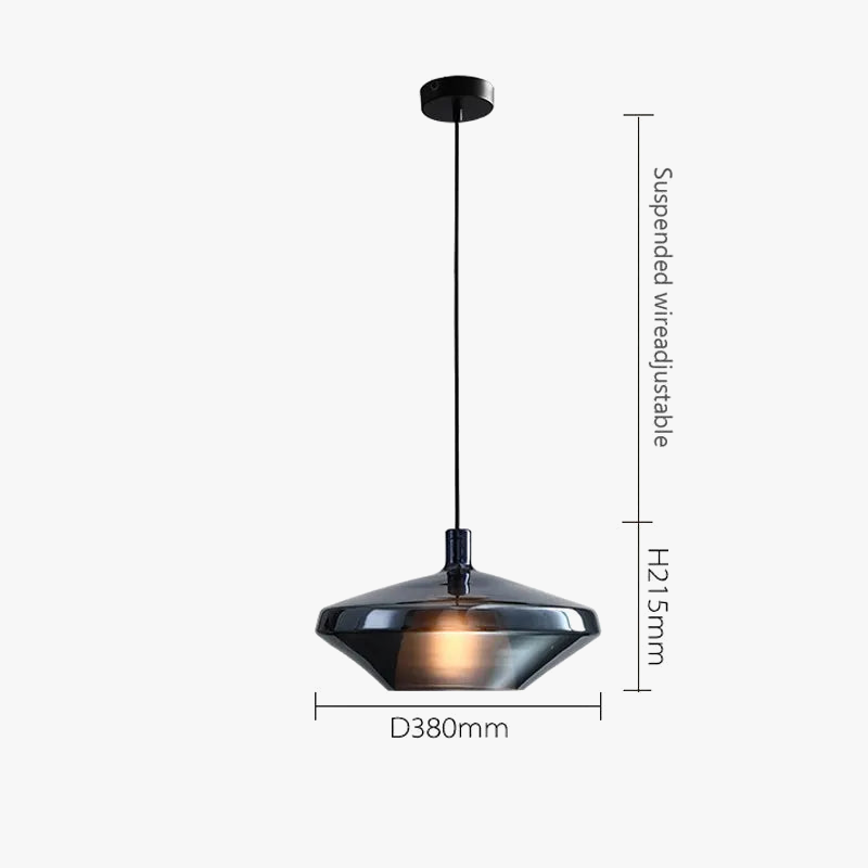 Suspension LED minimaliste verre violet