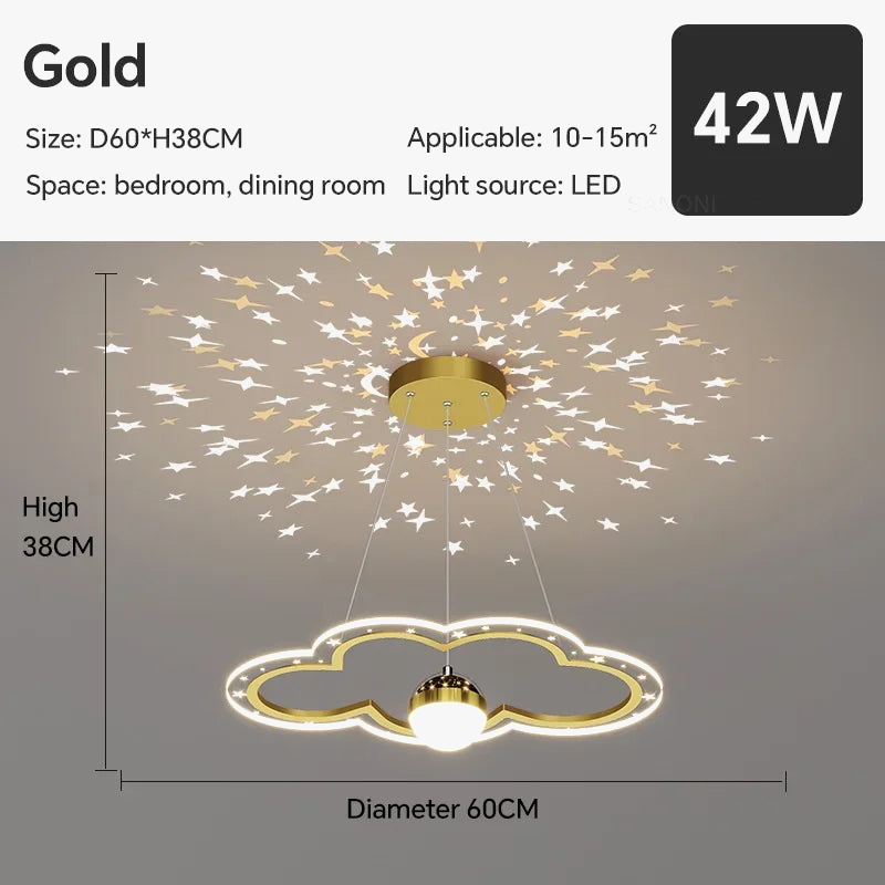 suspension led moderne décorative pour enfants