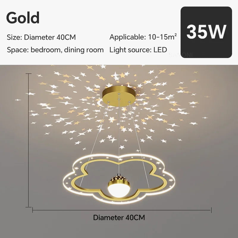 suspension led moderne décorative pour enfants