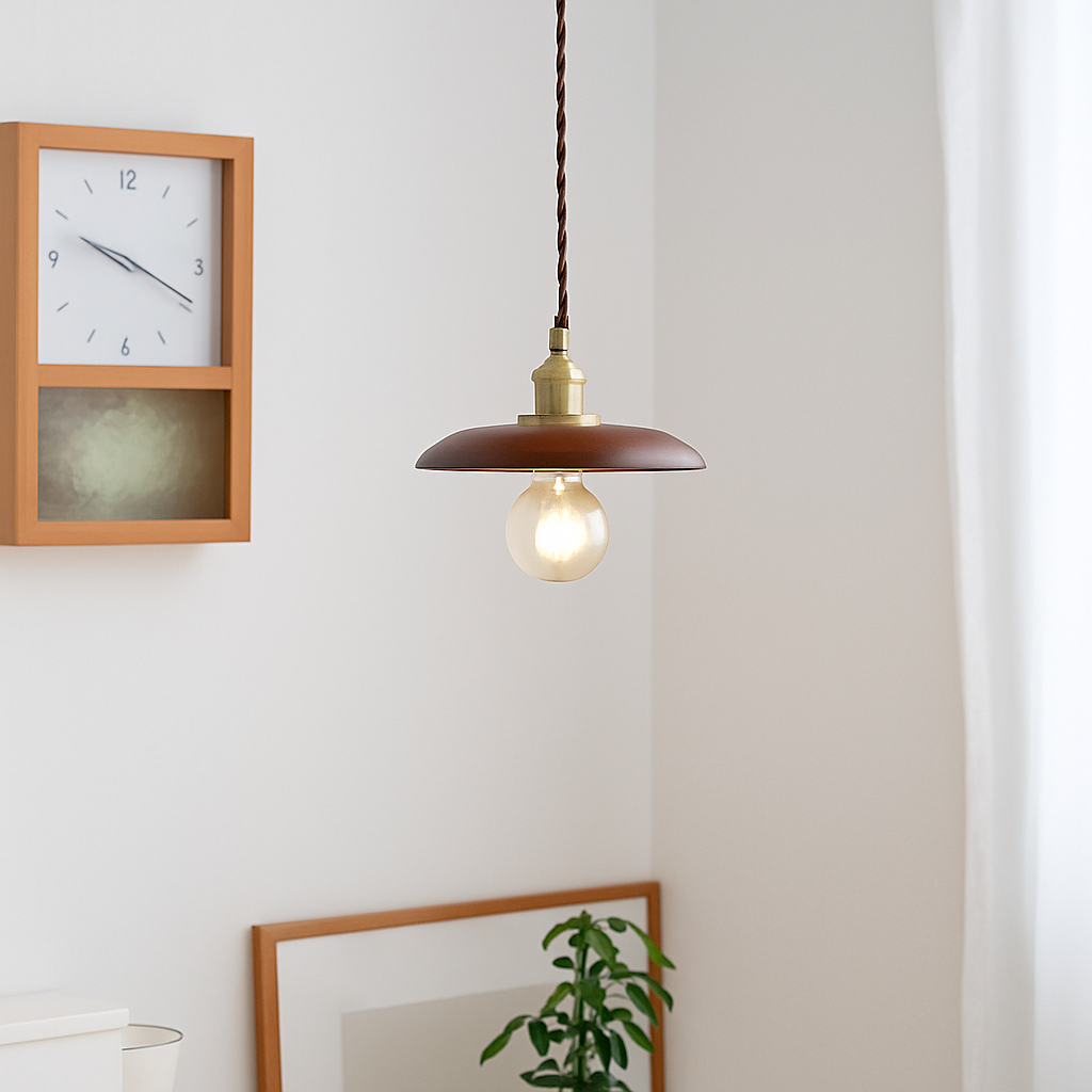 suspension led moderne en bois nordique loft
