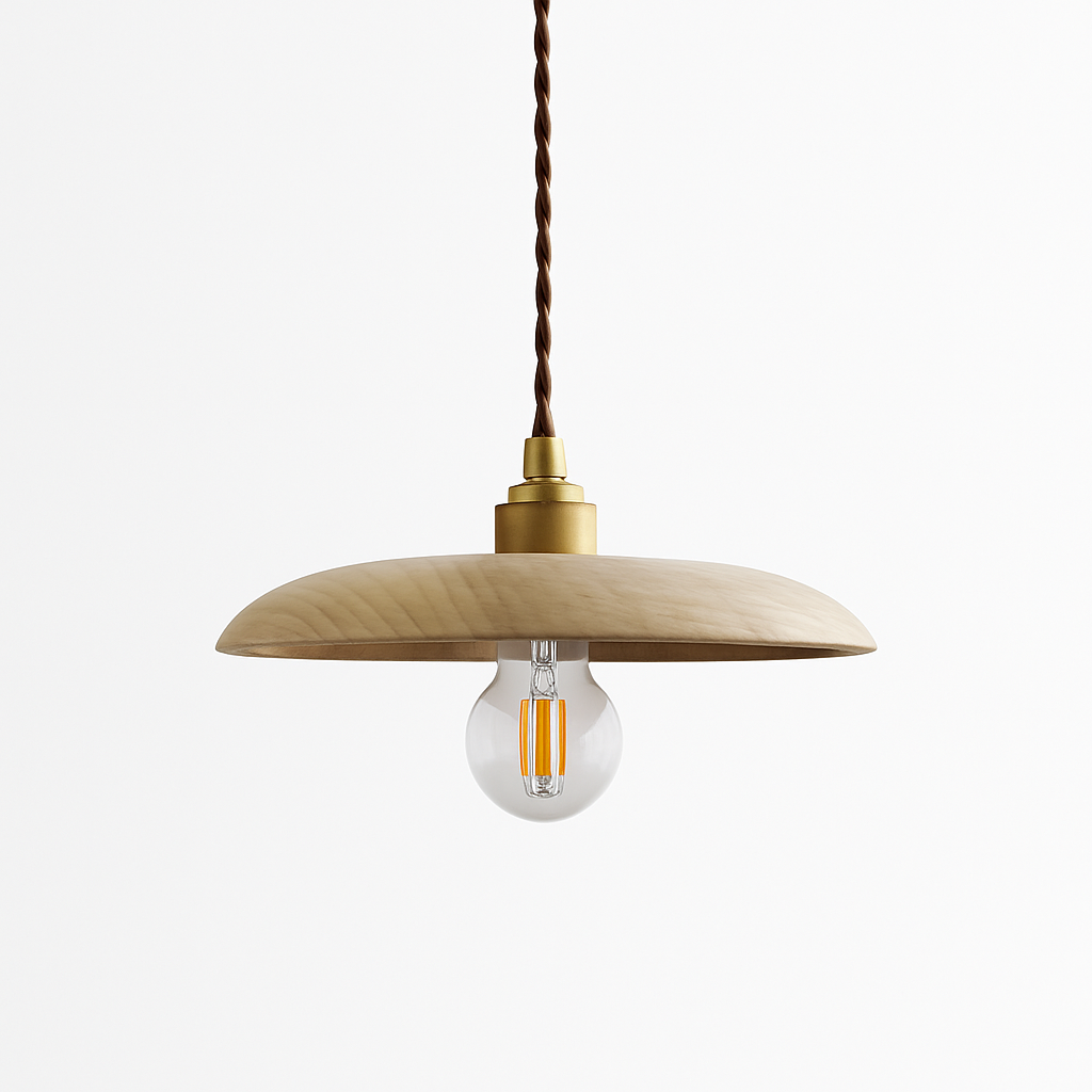 suspension led moderne en bois nordique loft
