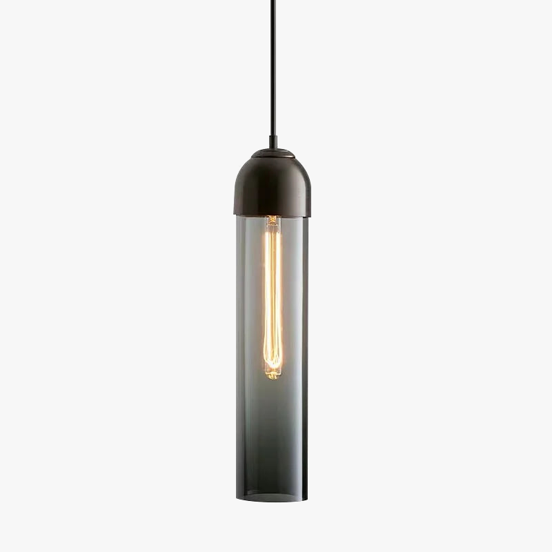 Suspension LED moderne en verre gris