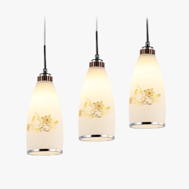 suspension led moderne en verre pour maison